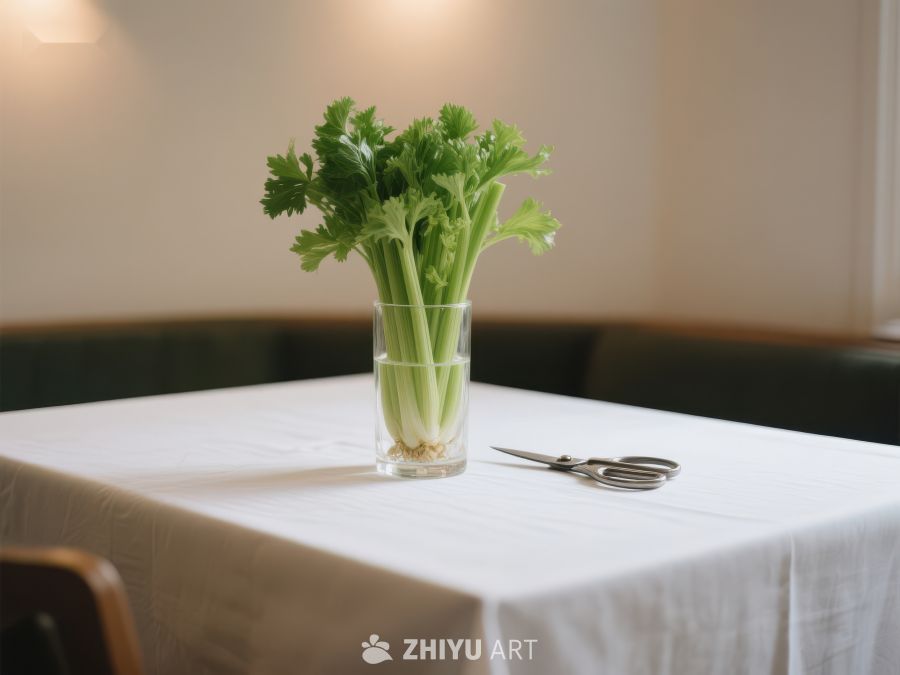 餐桌上的芹菜与剪刀 23
