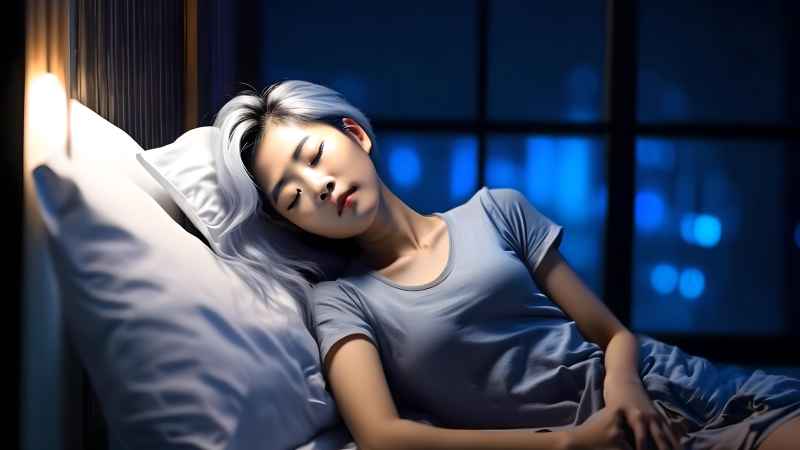 不同的睡姿的美女摄影图 30
