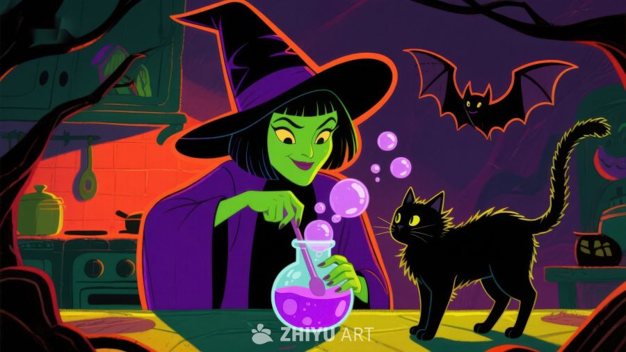 女巫与黑猫在魔法厨房