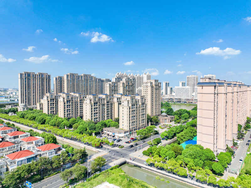 航拍昆山城市风光建筑大景 50