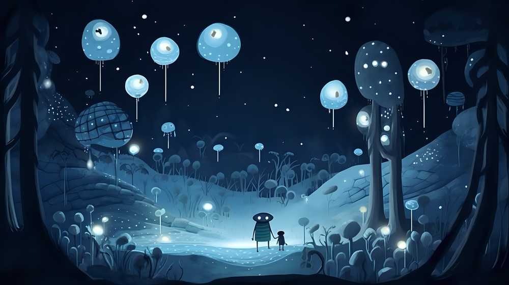 梦幻的夜里发光
