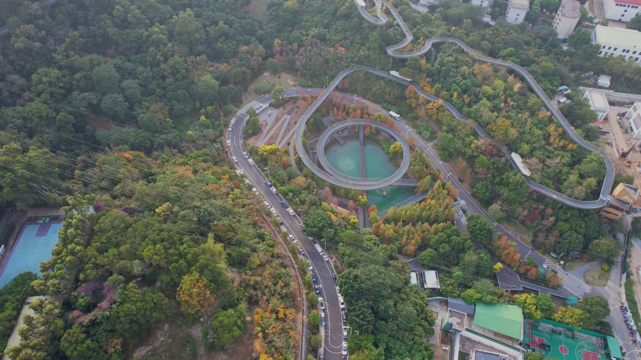 航拍福州福道景观