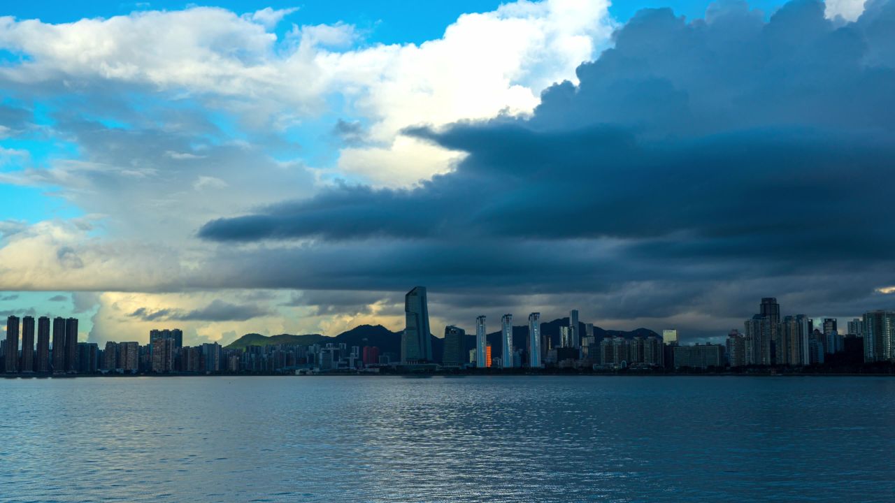 珠海清晨拱北湾延时拍摄