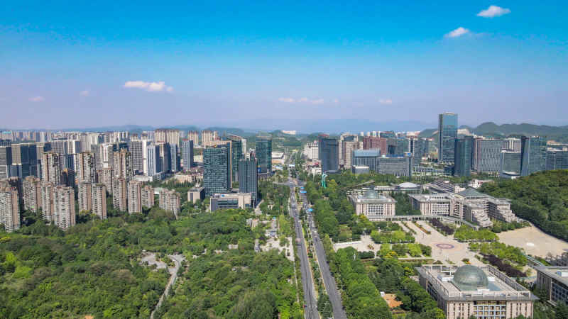 贵州贵阳城市风光航拍摄影图