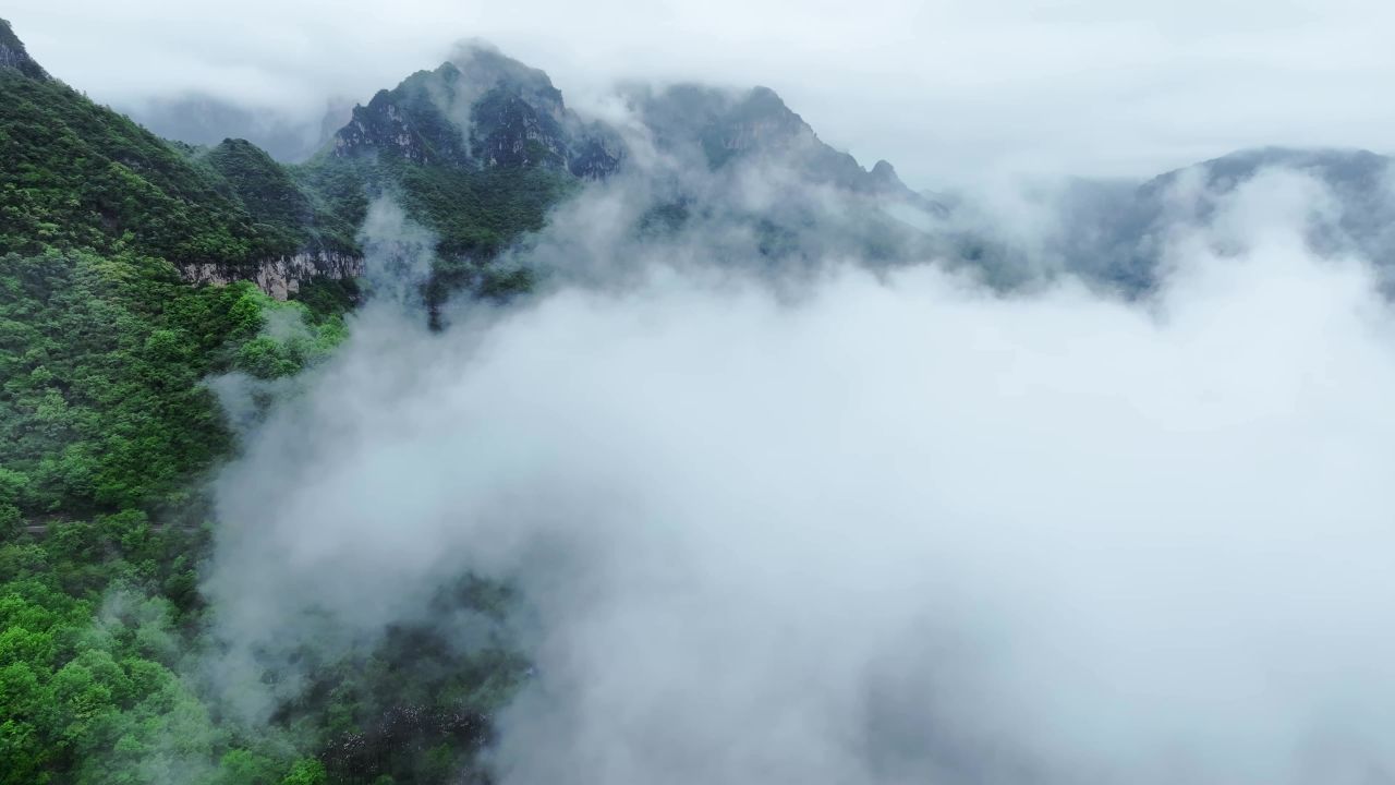  宝泉水库 自然风光 平流雾 宝泉度假区