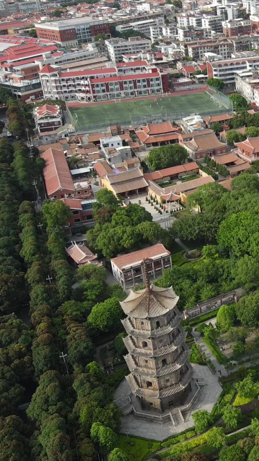福建泉州古城4A景区航拍