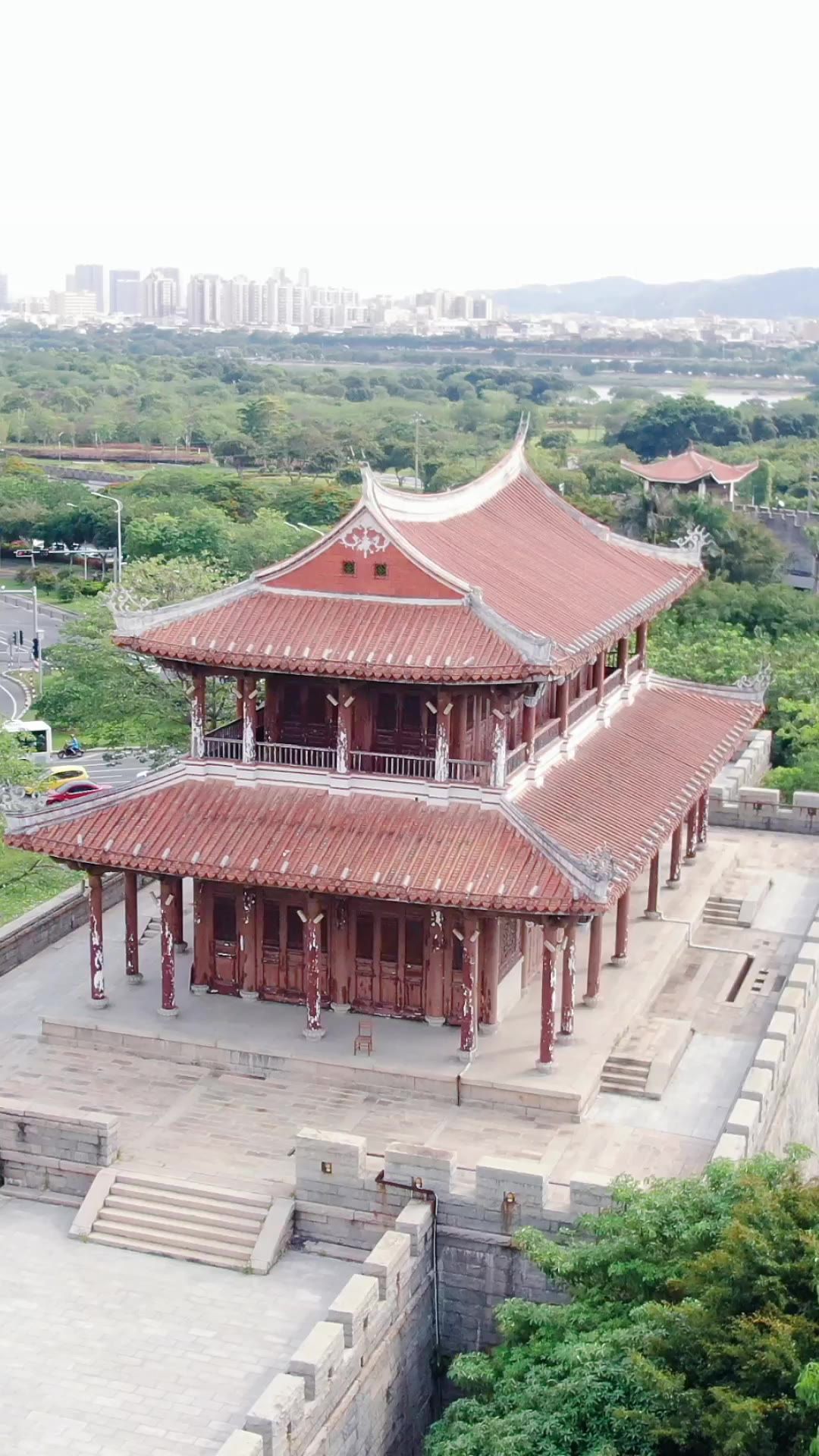 福建泉州古城4A景区航拍