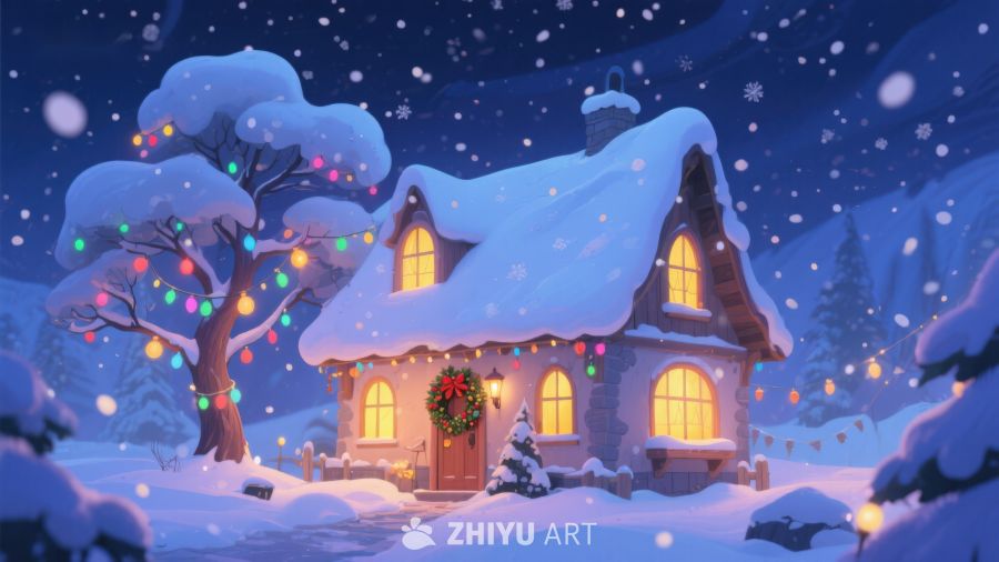 雪夜温馨小屋 434