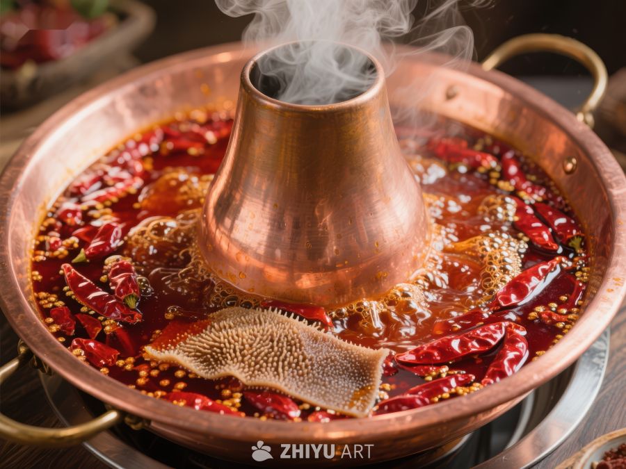 麻辣火锅，热气腾腾的美食享受 643