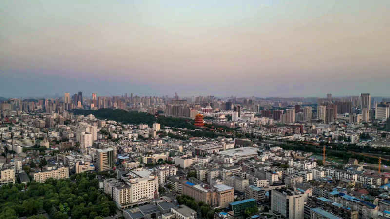湖北武汉城市建设航拍摄影图 