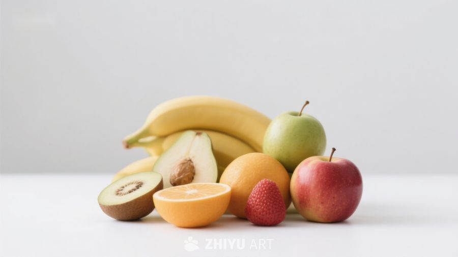 新鲜水果组合静物图