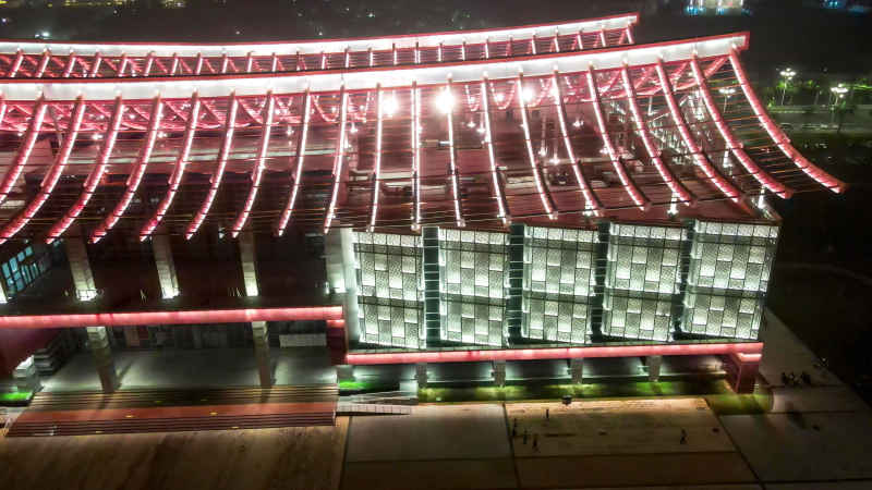 福建漳州城市风光航拍图 