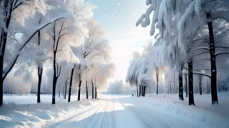 美丽冬季雪景 1