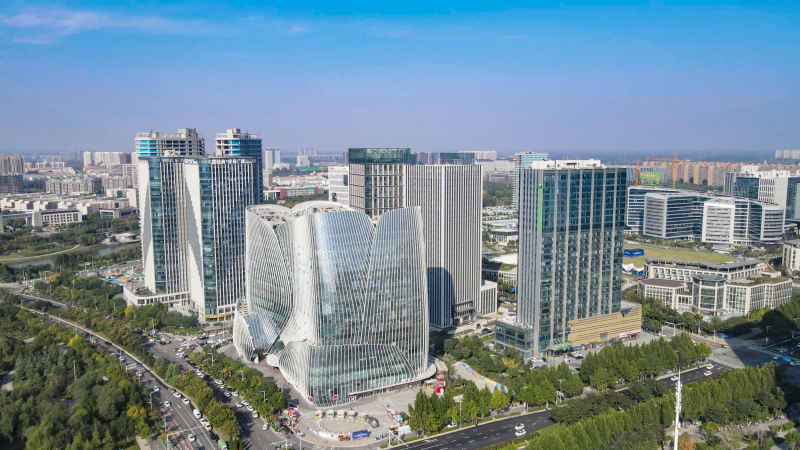 河南郑州城市风光航拍摄影图