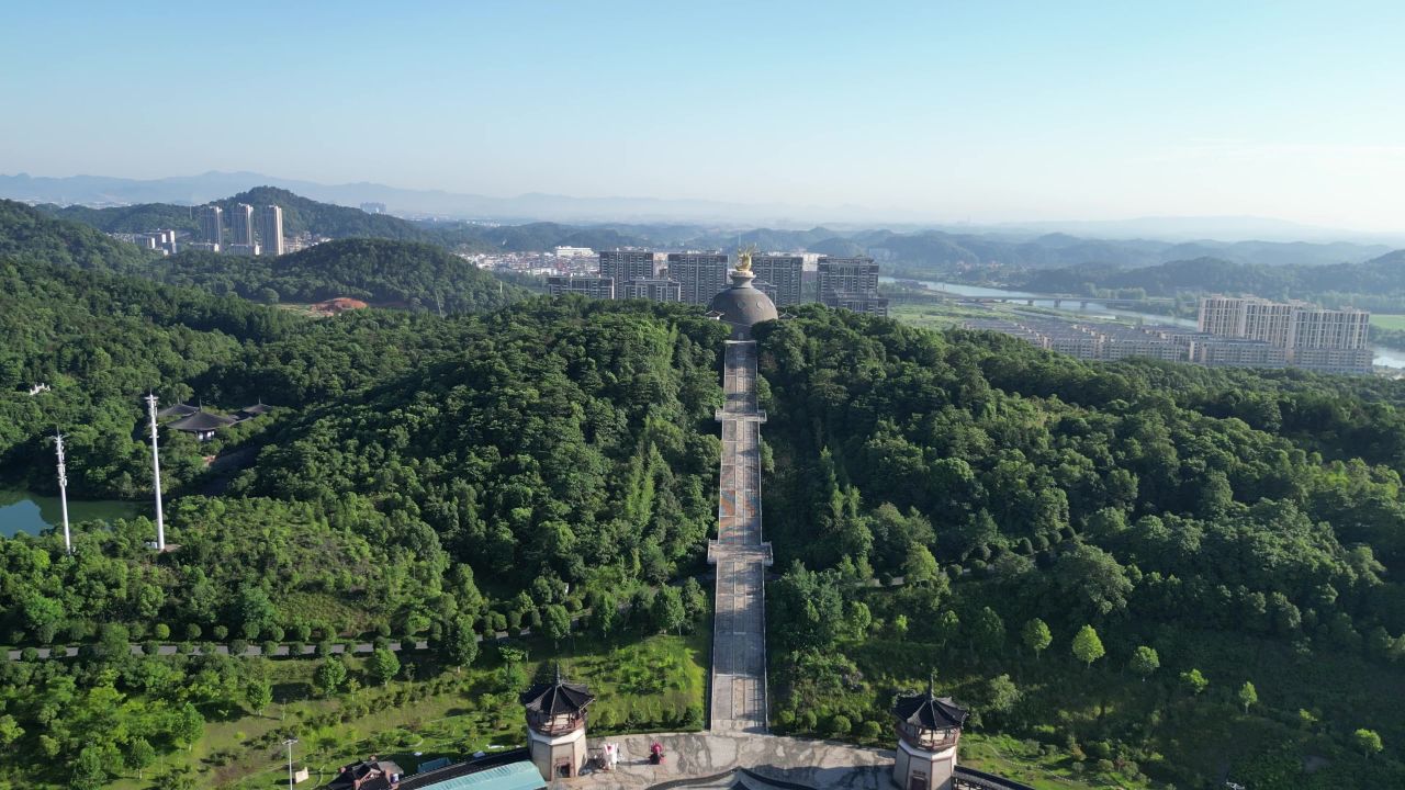  航拍宜春禅都文化博览园