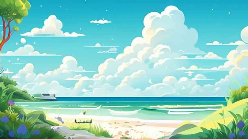 海边的插图梦幻般的自然田园风光 14