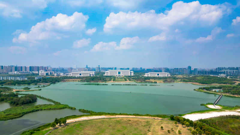 安徽合肥城市风光航拍图 