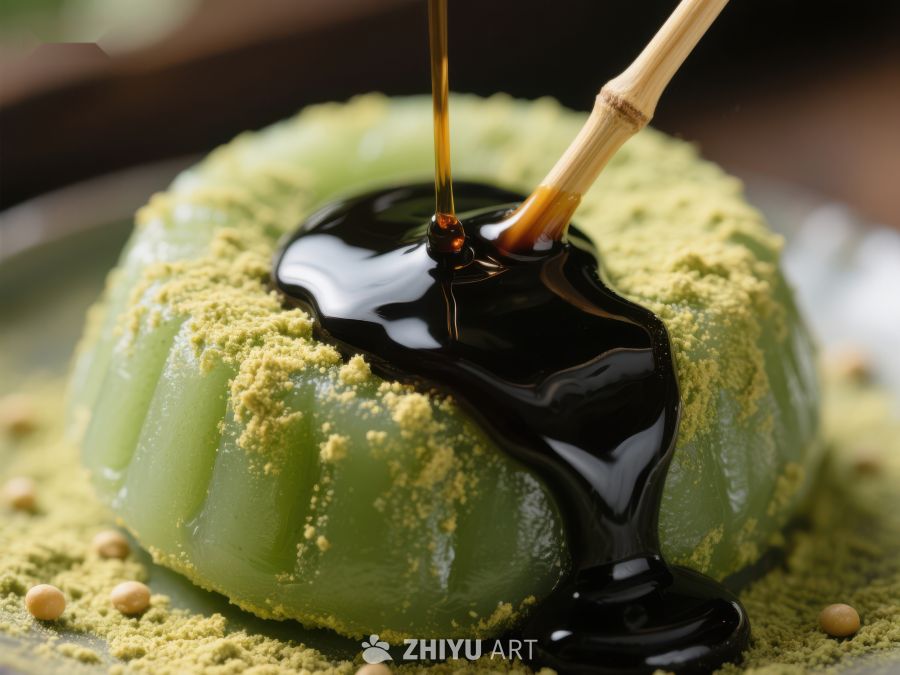 抹茶甜品淋上浓稠酱汁 147
