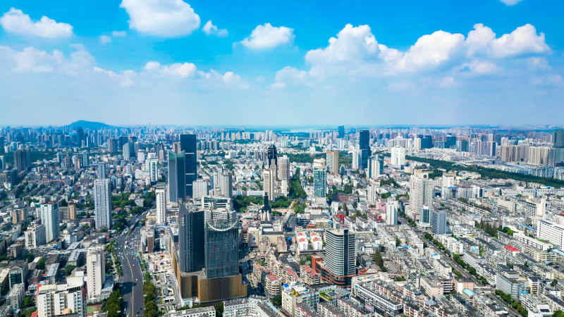 安徽合肥城市风光航拍图 