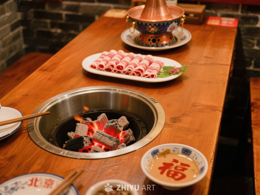传统火锅宴，炭火与食材的完美结合 68