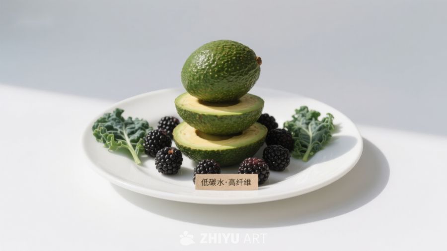 新鲜牛油果与黑莓的健康搭配