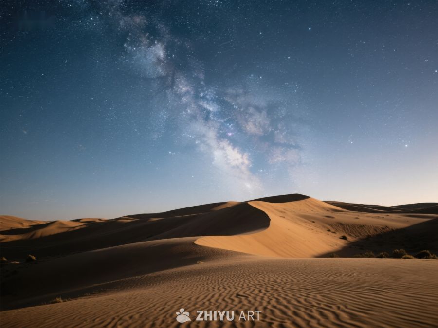 沙漠夜景：银河横跨星空 84