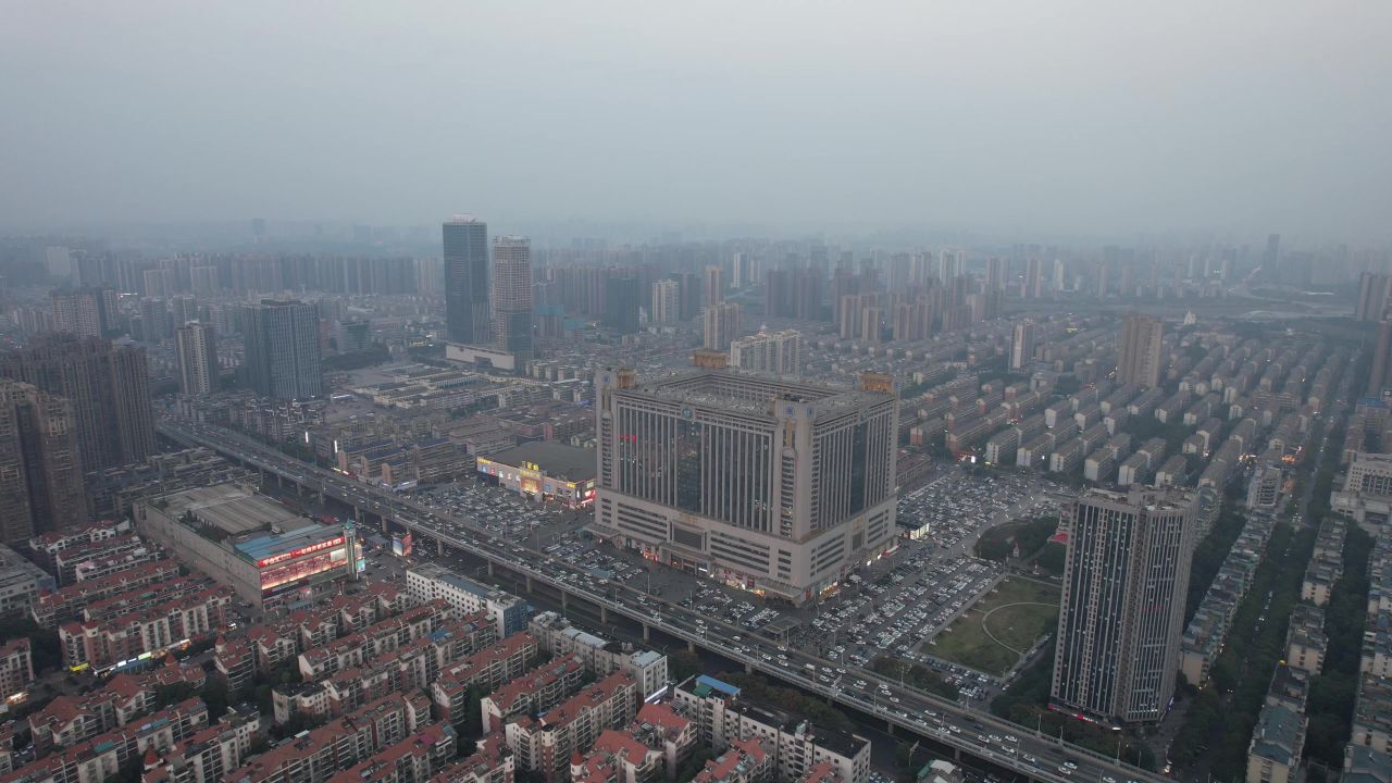 湖南长沙城市风光地标建筑航拍 