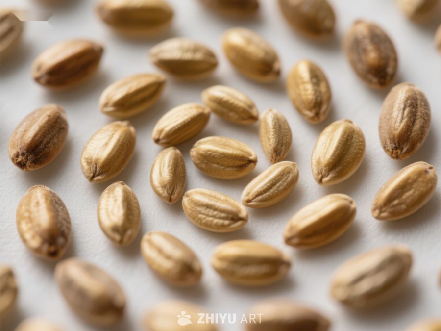 金黄色谷粒的特写 268