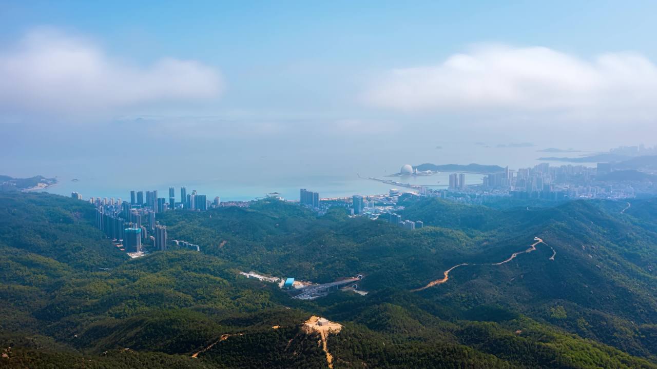 珠海凤凰山顶延时拍摄自然风光 