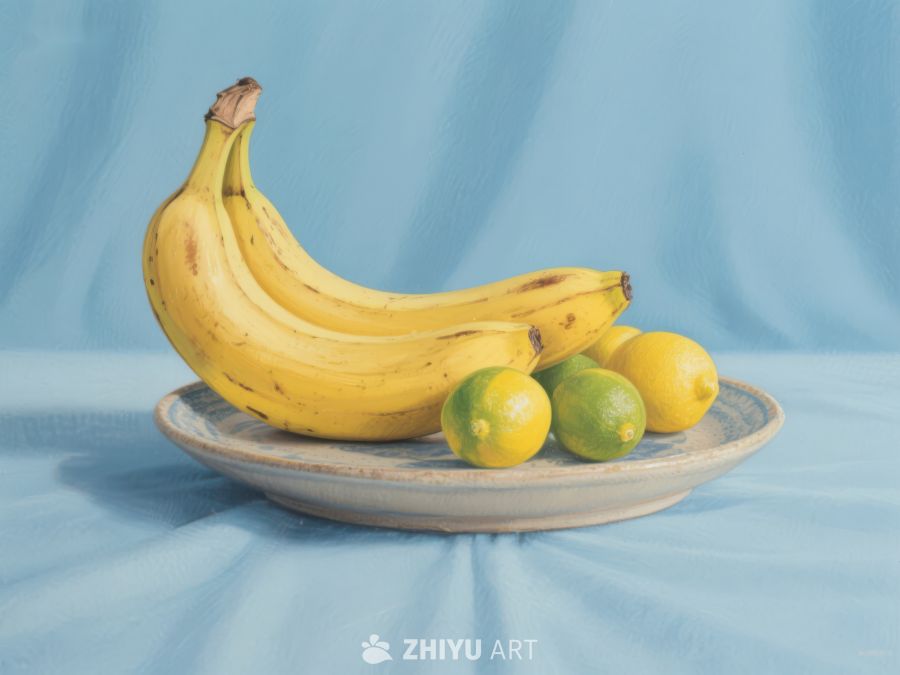 香蕉与柠檬静物图 556