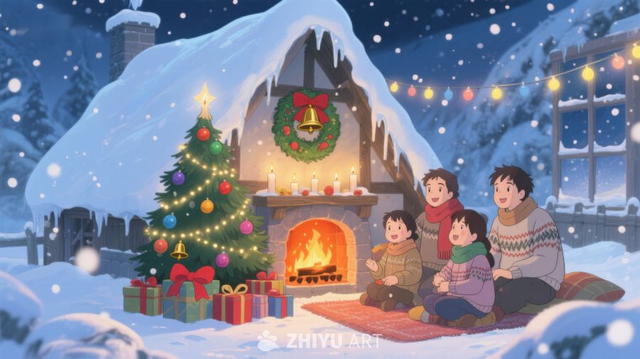 雪夜温馨家庭圣诞聚会 389
