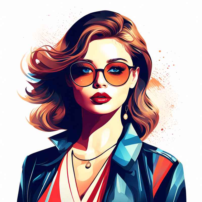 时尚插画美女 4