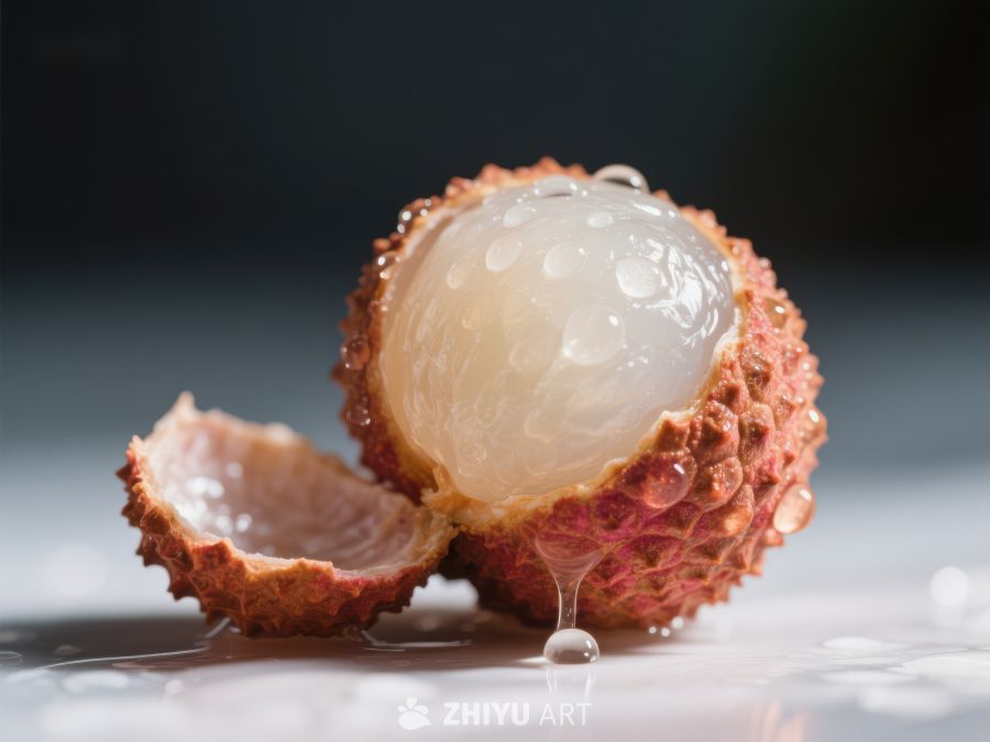 新鲜荔枝剥开特写 675