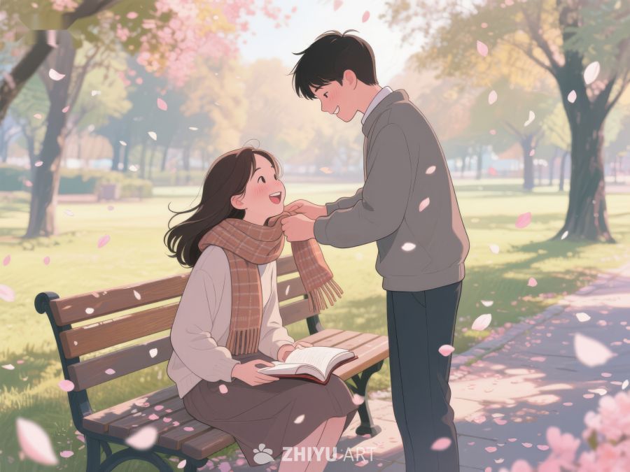 春日公园里的温馨互动 53