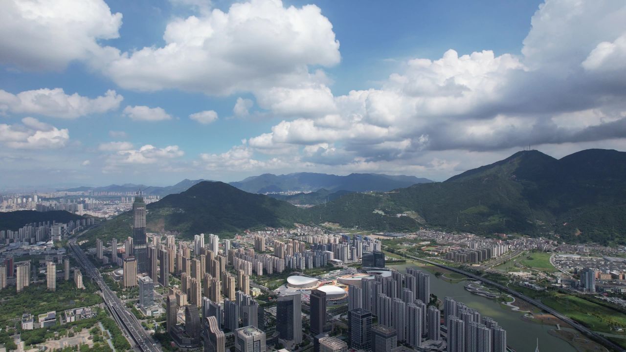 浙江温州城市风光航拍