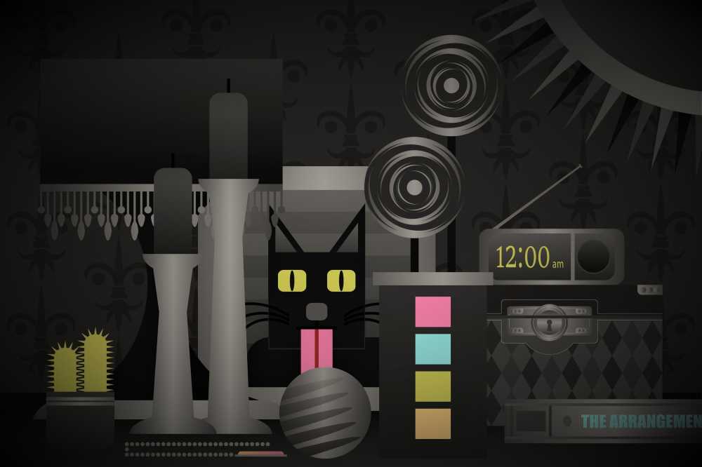 猫黑暗数字时间时钟播放玩耍游戏灰色的猫灰色时灰色数字灰色钟灰暗