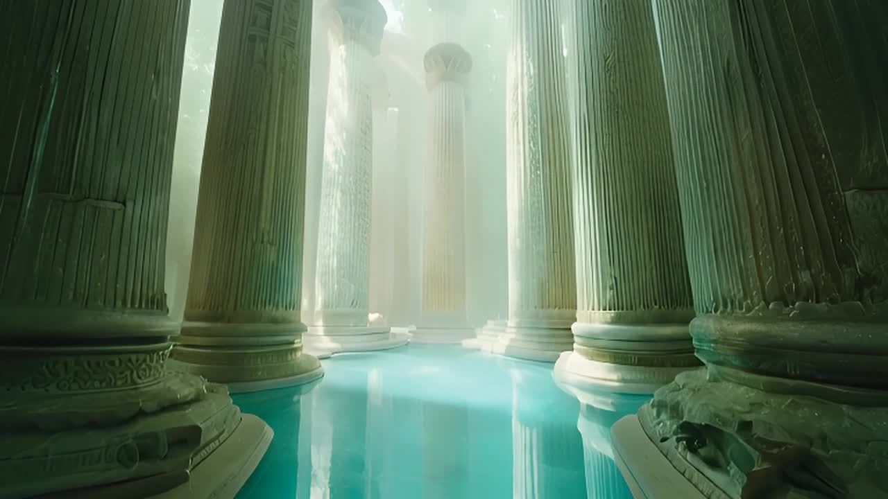 古代遗迹中的神秘水池