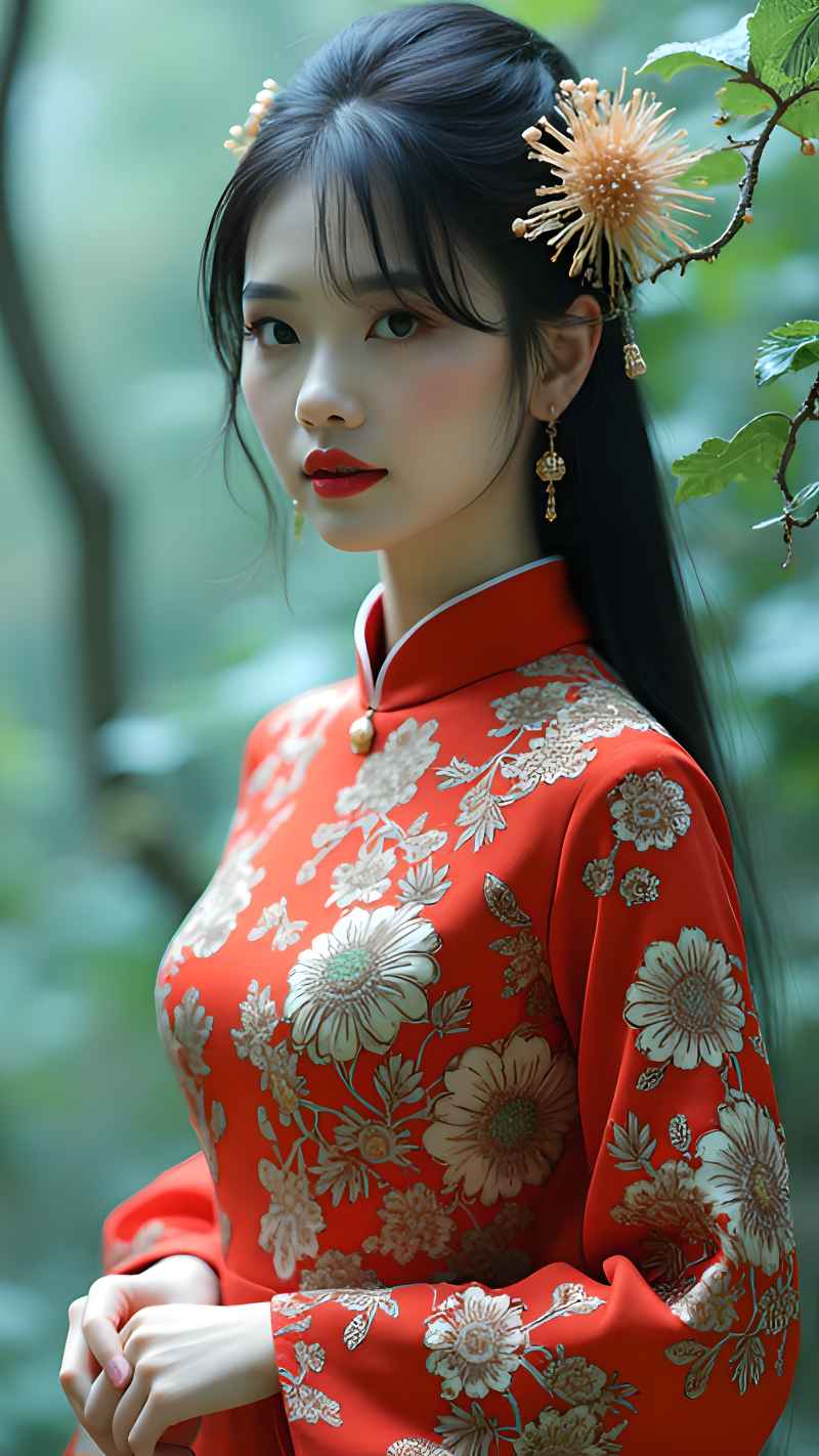 红色女子户外拍摄系列高清艺术视觉 58