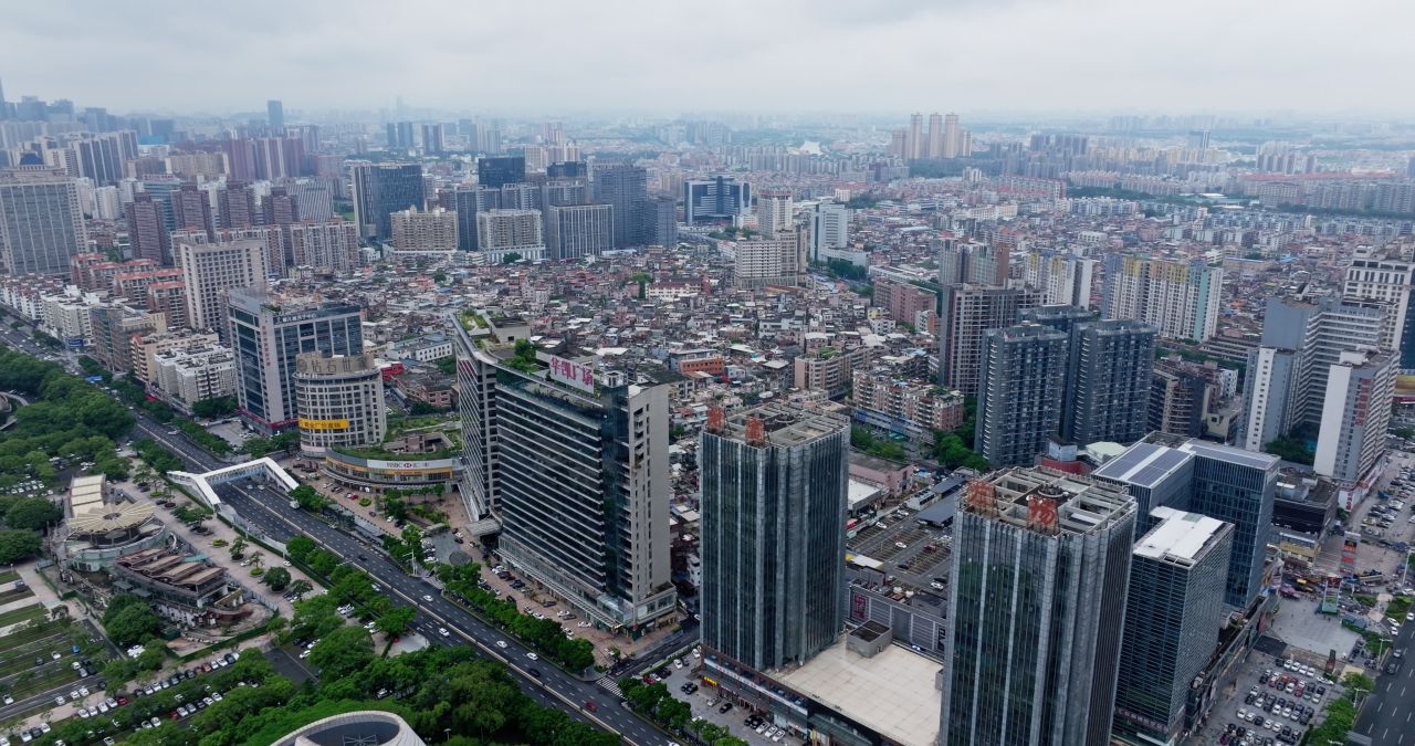 广东东莞城市建筑风光航拍 12
