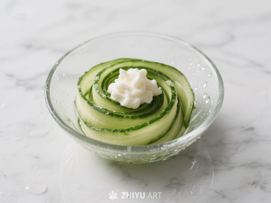 黄瓜卷配奶油，清新小菜 291