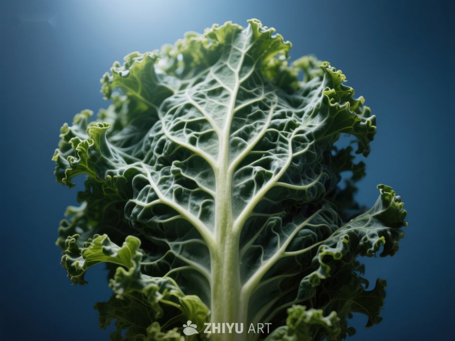 新鲜卷心菜叶的特写 500