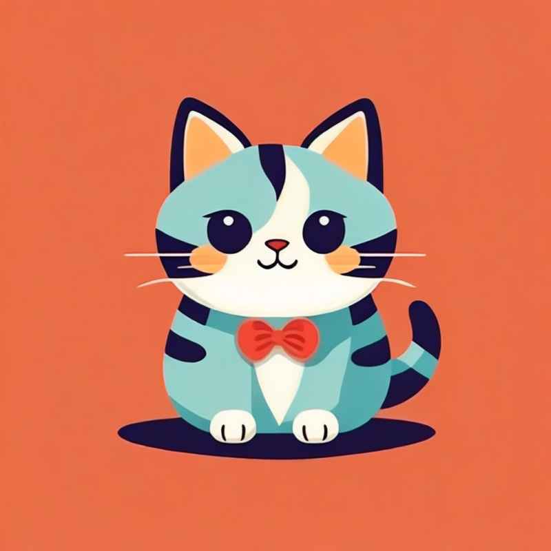 小花猫唯美插画 100