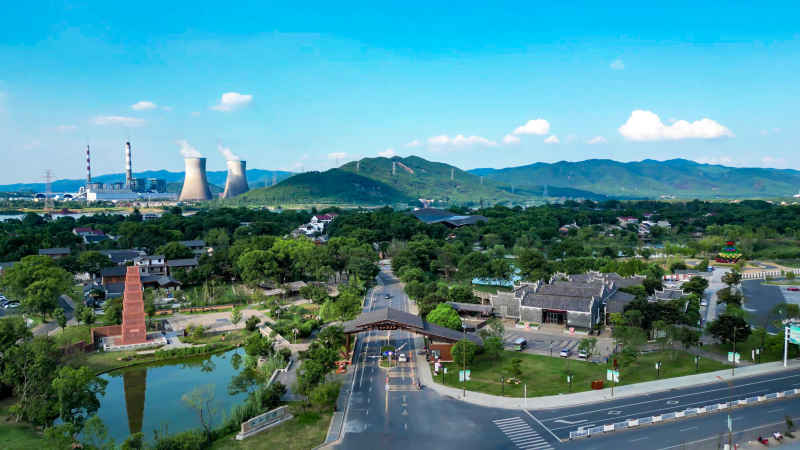 江西吉安城市风光旅游景区航拍图