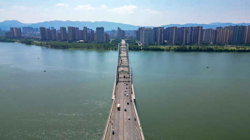 江西吉安城市风光旅游景区航拍图