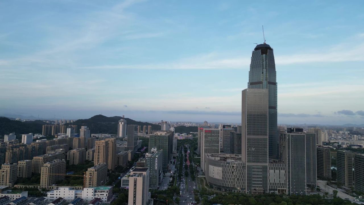  航拍台州天盛中心金融大厦