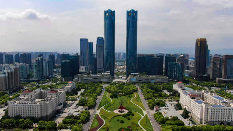 江西南昌城市风光航拍摄影图