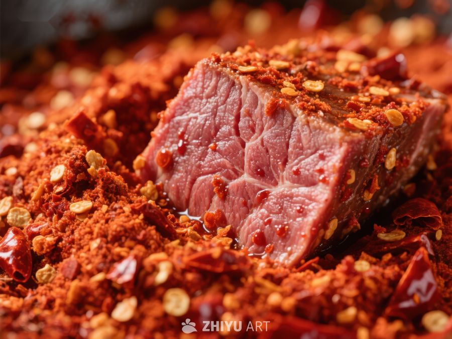 麻辣牛肉：香辣红油中的嫩肉 404