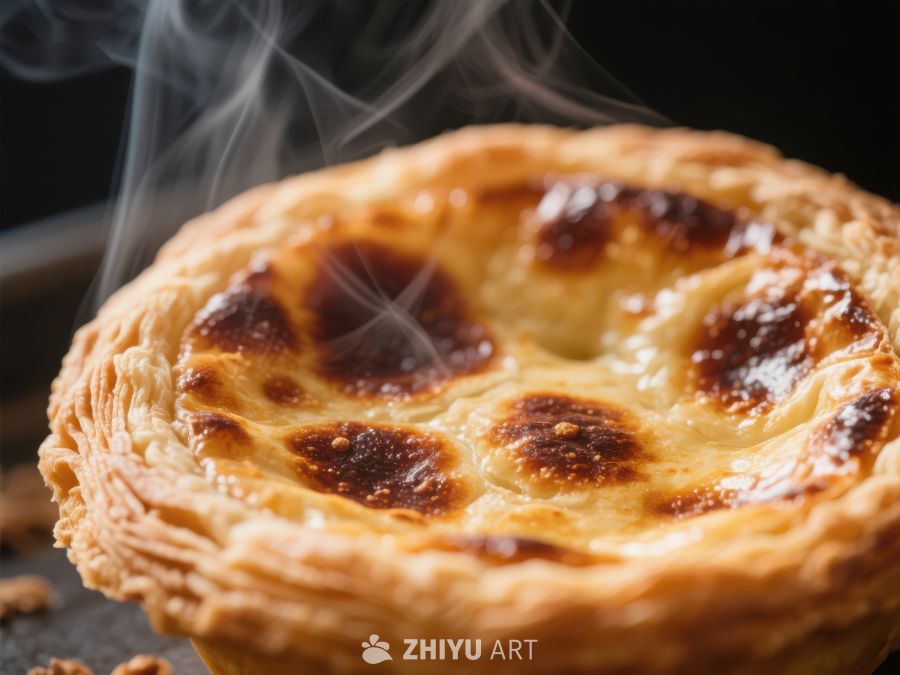 金黄酥皮馅饼热气腾腾