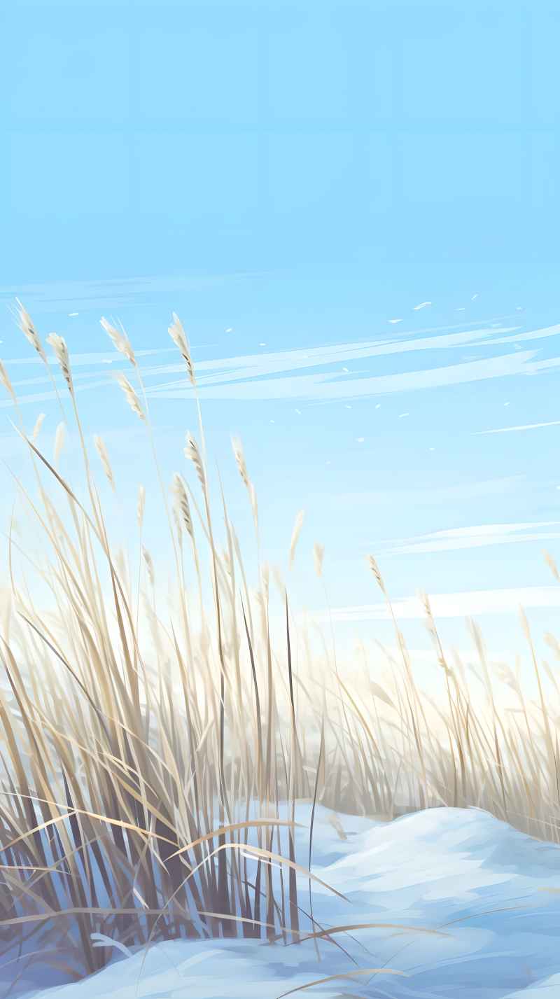 冬季唯美创意背景插画图 13