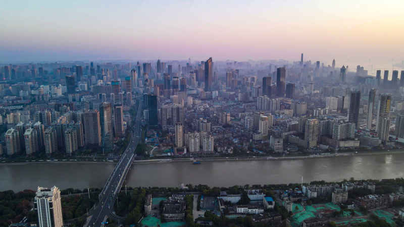 湖北武汉城市建设航拍摄影图 